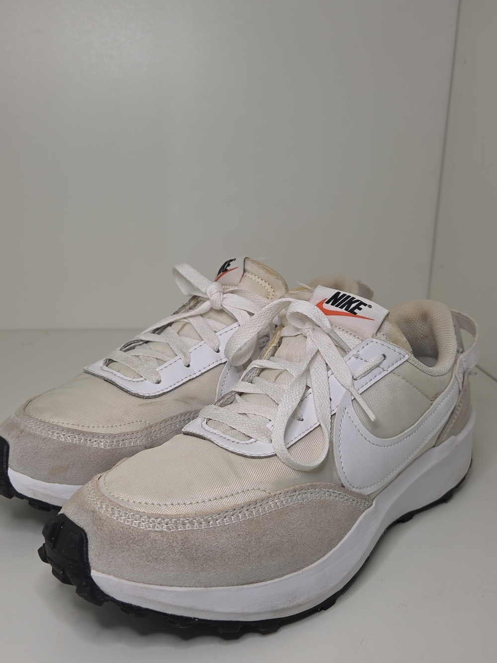 Nike Waffle Debut Retro Sneakers - White/Grey Suede - Women’s Size 9